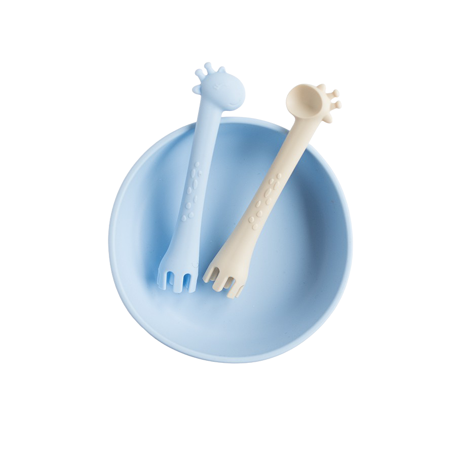 Giraffe eating set - blue-0