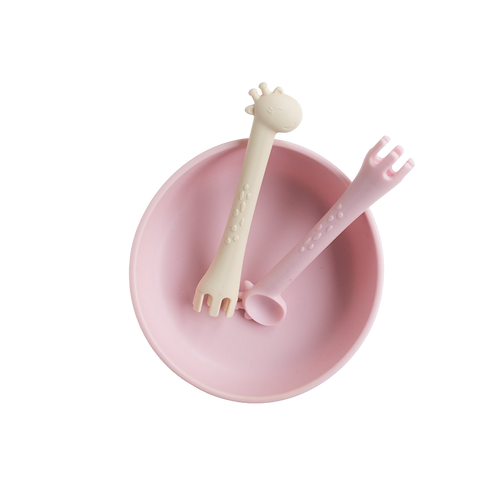 Giraffe eating set - pink-0