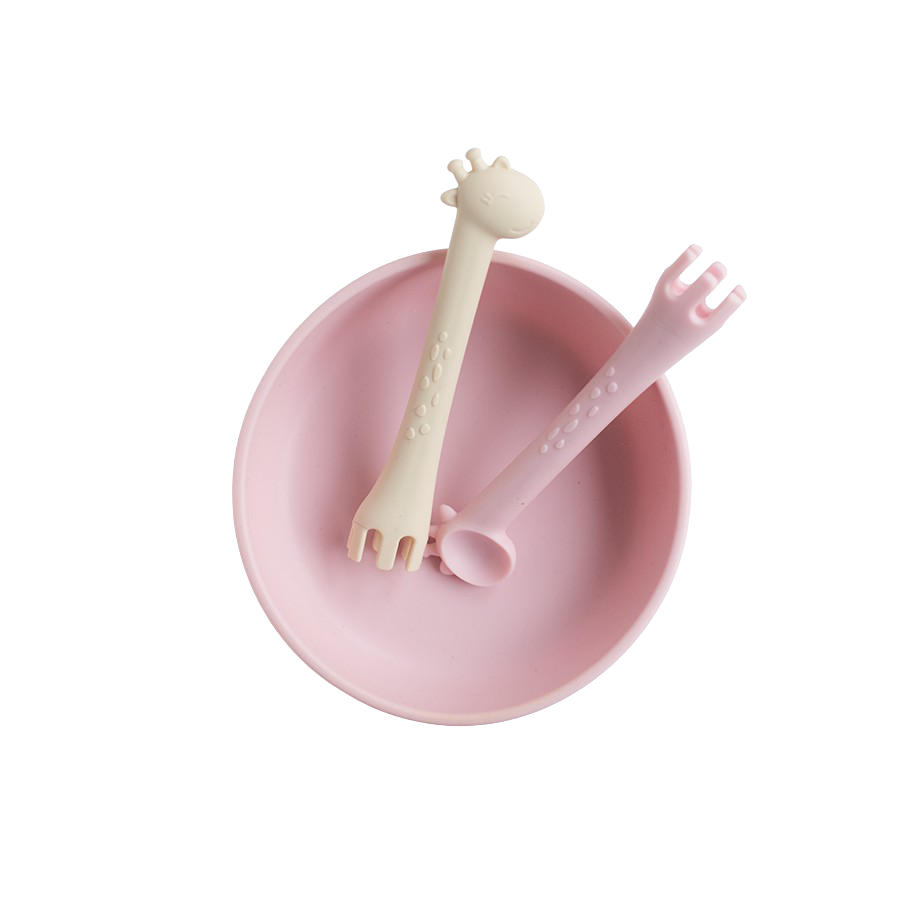 Giraffe eating set - pink-0
