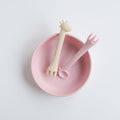 Giraffe eating set - pink-5