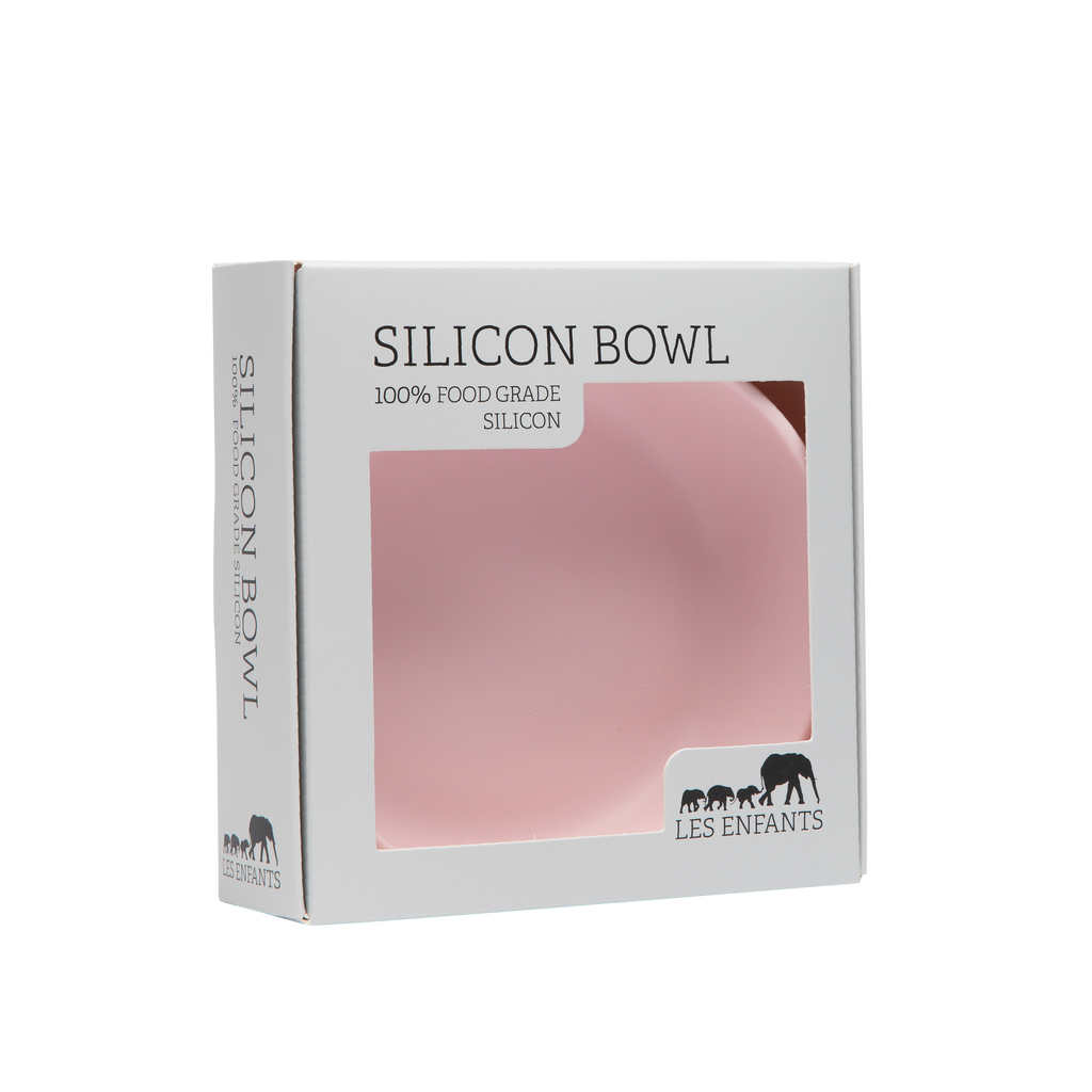 Barnservis silikon - rosa